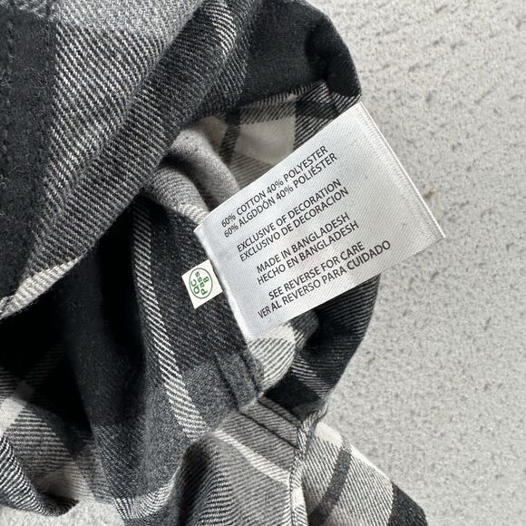 Woolrich Shirt Men’s Large Black Plaid Flannel Button Up Long Sleeve - Picture 10 of 16